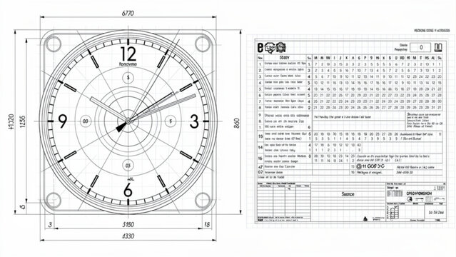 Technical flight instrument diagram with detailed schematic and measurement annotations for aviation and engineering projects