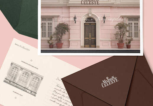 Elegant Stationery Mockup With Vintage Charm PSD