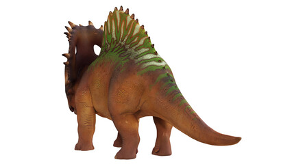 Colorful dinosaur model with spiked back © Ilie