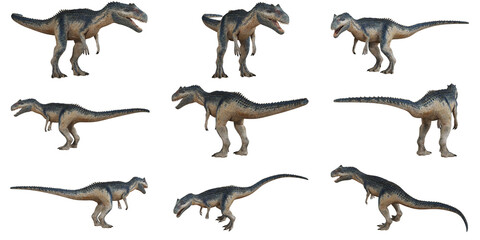 Set of dinosaur models in various poses © Ilie