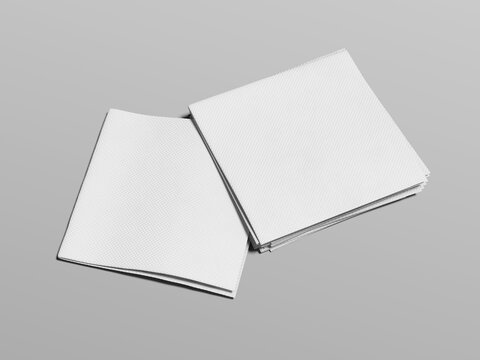 White Blank Paper Napkin Mockup 3D Render