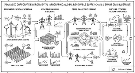 Obraz premium Isolated Minimalist Sustainability Tech Carbon Footprint Data Infographic Sheet, 