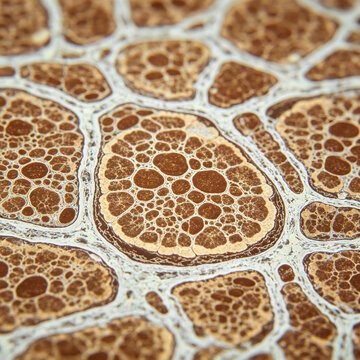 Confocal micrographs of human synovial cells and joint lining structures, in a rheumatology research style.
