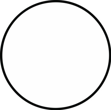 Circle outline creates a clean and minimalist geometric shape that serves as a versatile element for modern graphic design.