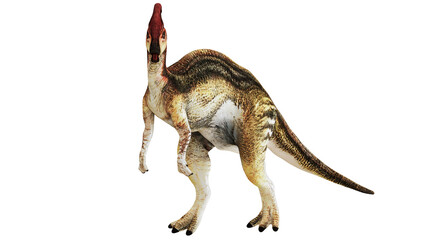 Fototapeta premium Realistic dinosaur model with vivid colors.