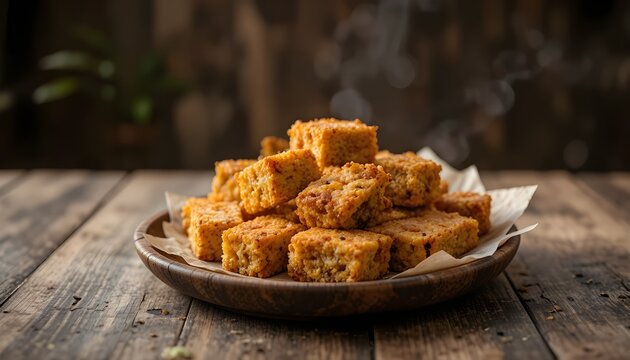 Traditional Indonesian Tempeh Made from Fermented Soybeans