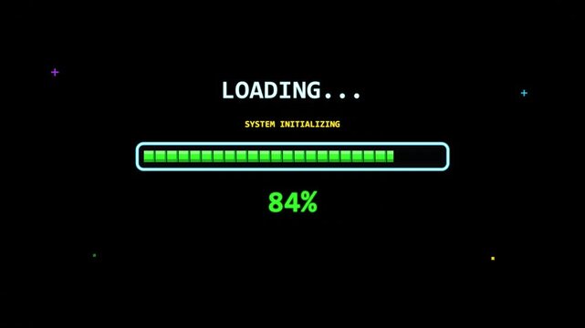Loading Screen with Progress Bar and System Initialization