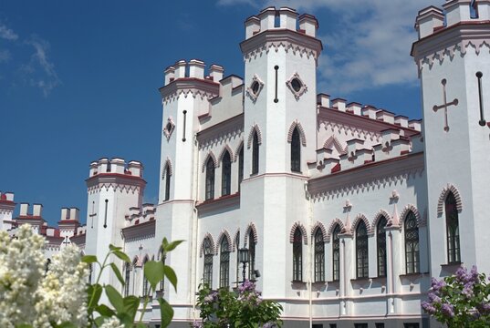 The facade of the Puslovsky Palace Kossovo Fortress. Brest Region Belarus