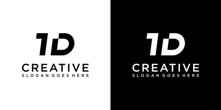 TD or DT initial letter logo design vector template