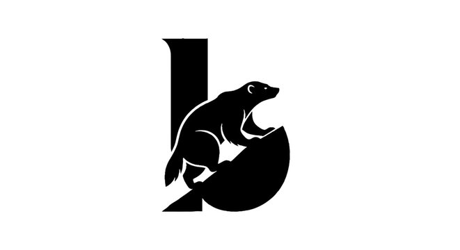 Black and white lizard logo design.
