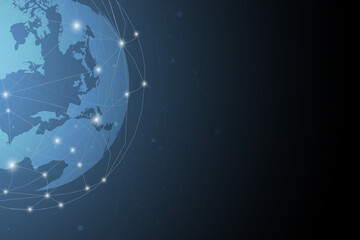 Fototapeta premium International business background, digital remix
