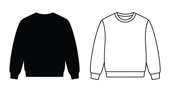 Sweater Silhouette On White Background Minimalist Apparel Design Illustration Silhouette pullover jumper knitwear clothing garment