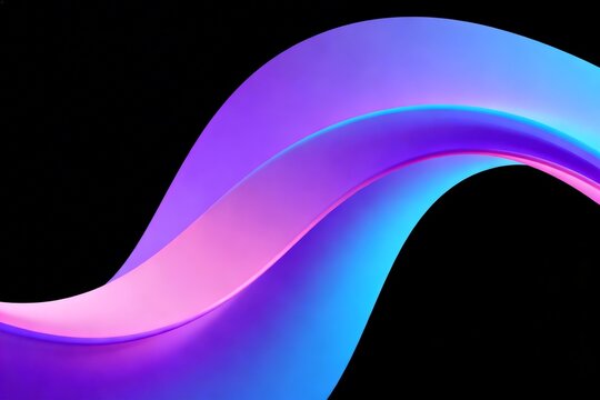 Abstract colorful flowing shape