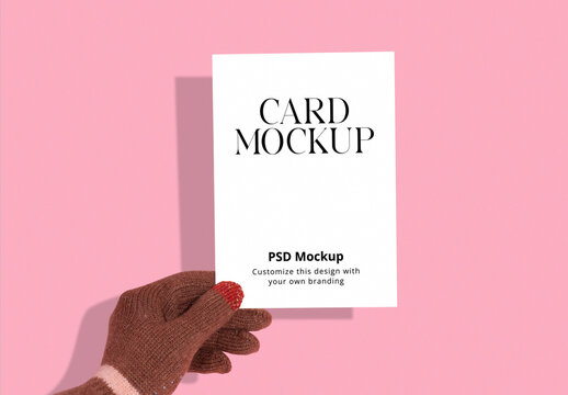 Elegant Card Mockup Design PSD