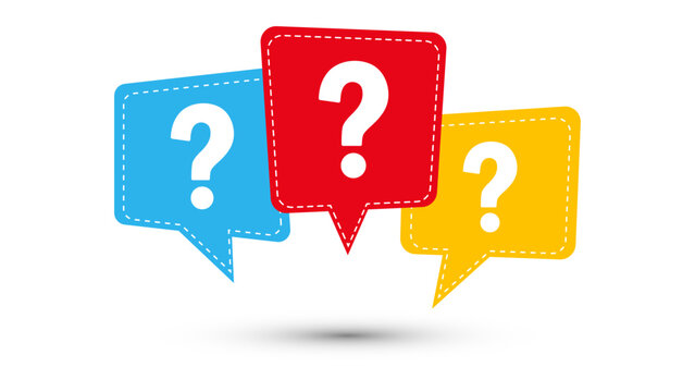 Question mark speech bubble sign icon set.  Help sign speech bubble. Question mark speech bubbles representing FAQ, help, support, inquiry, answer, customer service, chat, query and assistance. vector