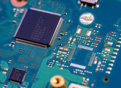 Electronic Circuit Board Components and Computer Hardware Technology Background