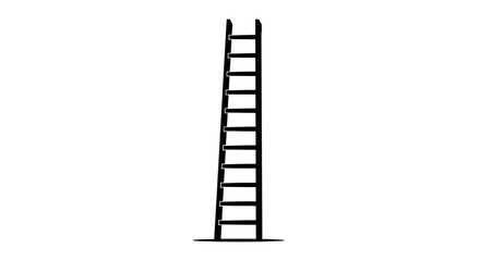 Straight Ladder Silhouette Vector © wdflm