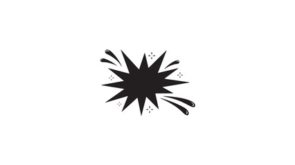 Fototapeta premium Black Explosion Icon For Comic Book Effects