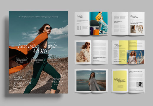 Minimal Fashion Magazine Editorial Template With Luxury Layout Design
