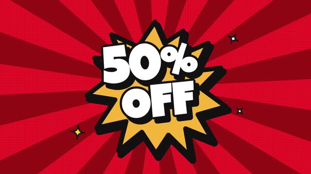 Sale discount 50 percent off promotion background