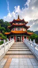 Obraz premium Pagoda at Sun Moon Lake.