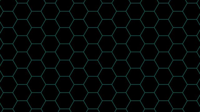 digital cyber futuristic abstract blue background with hexagons.