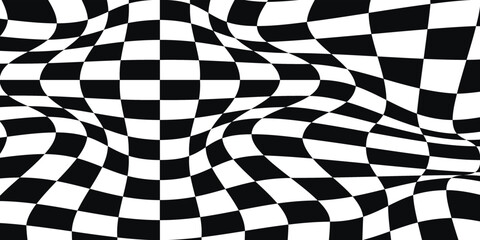 Obraz premium Black and white checkered rectangular frame. Square racing checkerboard pattern. Chessboard geometric pattern. Rally checkerboard pattern. Finish racing frame.