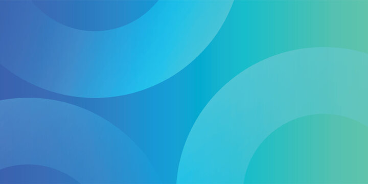 Abstract Blue-Green Gradient Background With Rounded Shapes for Modern Tech, Business and Web Design eps10