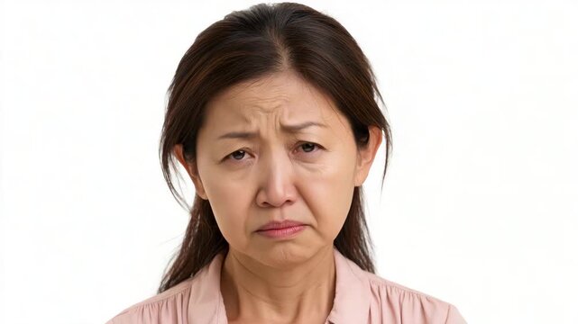 Woman sad face portrait