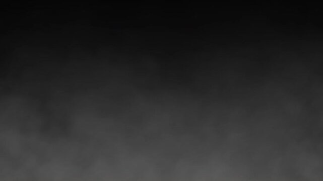 White smoke flowing on black background atmospheric fog movement cinematic texture ideal for horror film overlays or mysterious backdrop designs.