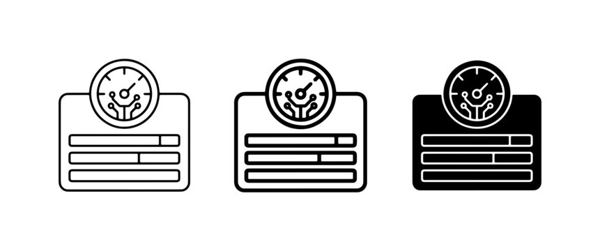 Weight Scale Icons, Health Meter Graphics, Body Fat Measurement Tools