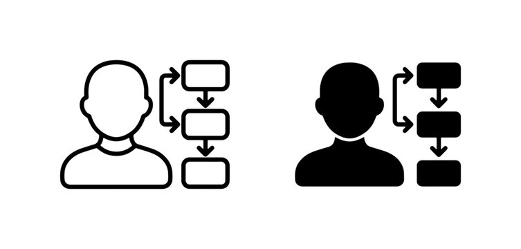 Process Flow Icons, User Workflow Diagrams, Business Steps, Decision Tree Graphics, Task Management Symbols, Workflow Charts, Process Mapping Icons