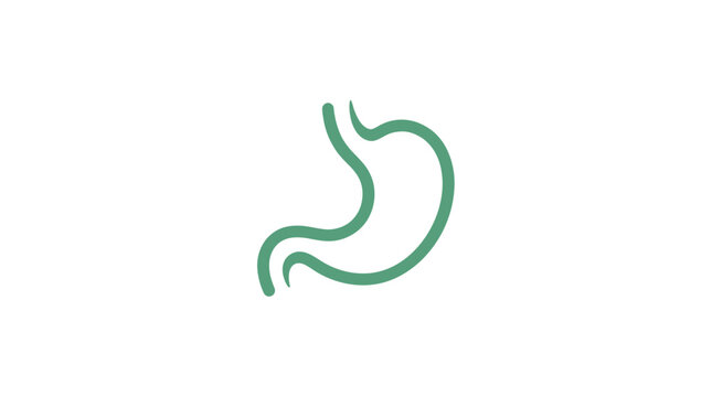 Human stomach icon representing digestive health and anatomy