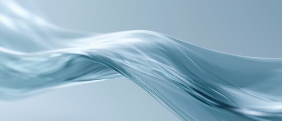 Naklejka premium abstract transparent ribbons creating depth and motion in a premium scene