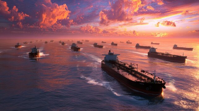 Anchored giants: oil tankers and the wait for global peace. Glam