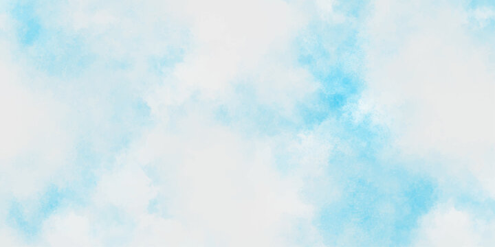 Artistic blue watercolor texture background with soft fluid paint washes for elegant creative backdrop design, white and blue watercolor background