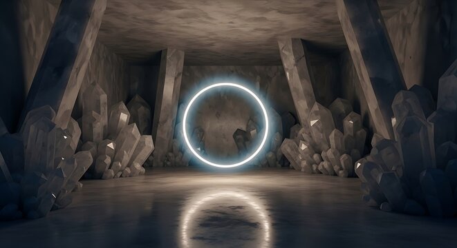 Ancient stone temple with intricate carvings and circular window.