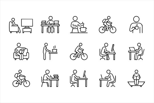 Environmental protection and sustainable energy line icon set including renewable resources ecology clean power recycling and nature conservation elements