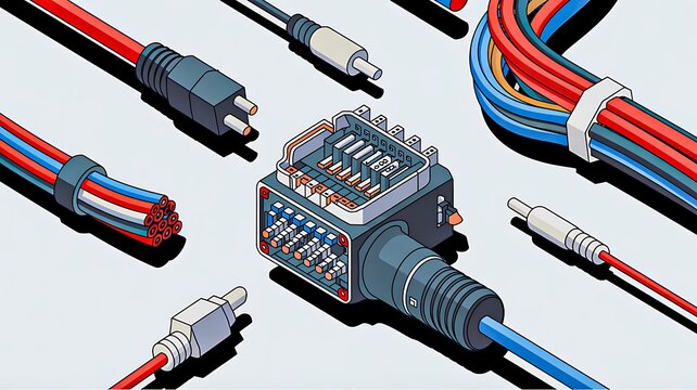Ethernet network cable connectors and rj45 wiring components for data communication