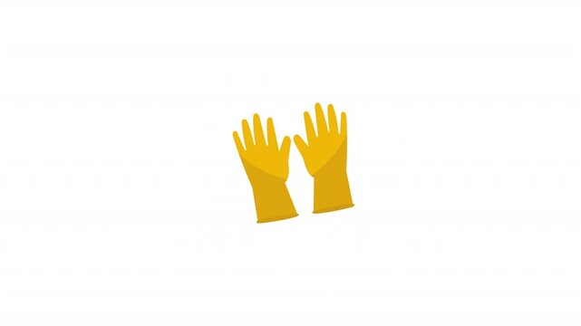 yellow Rubber Gloves Icon
