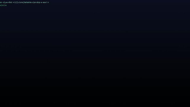 Abstract digital data stream with scrolling green code and binary matrix animation background