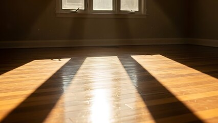 Fototapeta premium Modern minimalist interior hallway with warm lighting.