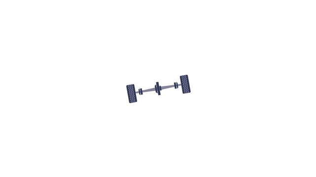 Car Axle And Wheels 
