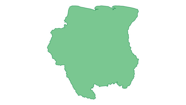 Suriname outline green