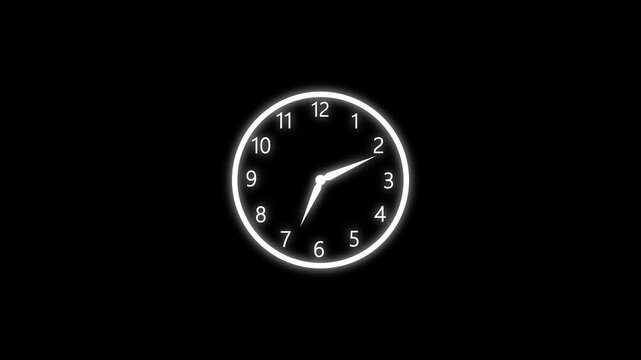 File #: overclocking icon with moving arrows in 12 hour . Stopwatch animation.