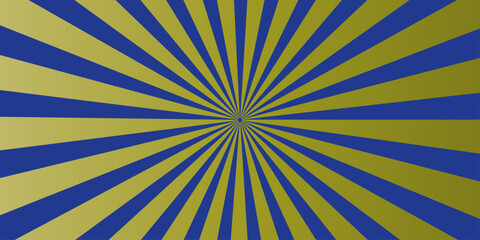 Concentric radiating lines of blue and golden yellow emanate from a central point, creating a striking visual effect reminiscent of a sunburst or a radiating energy pattern. © Asad Visuals