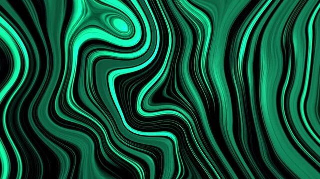 Abstract liquid marble background with flowing green and black waves, modern fluid art texture for design projects, wallpaper, and creative backdrops