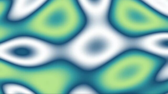 Abstract organic pattern teal green white fluid cellular shapes
