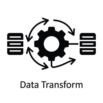Digital data transformation process with interconnected gears and binary code.