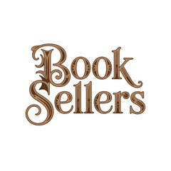 Fototapeta premium A logo for book sellers with a vintage design on a white background